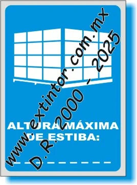 Se�alamiento de Seguridad e Higiene para ALTURA M�XIMA DE ESTIBA