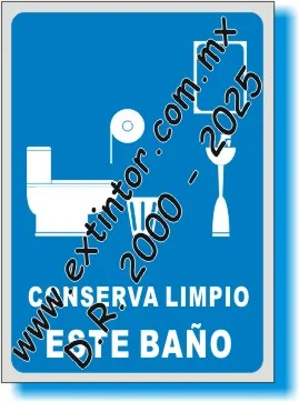 Se�alamiento de Seguridad e Higiene para CONSERVA LIMPIO ESTE BA�O