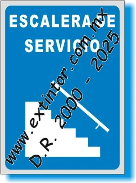 Se�alamiento de Seguridad e Higiene para ESCALERA DE SERVICIO