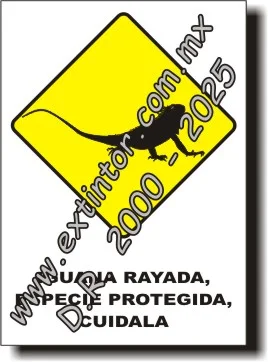 Sealamiento de Seguridad e Higiene para IGUANA RAYADA, ESPECIE PROTEGIDA, CUIDALA