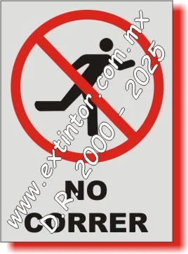 Se�alamiento de Seguridad e Higiene para NO CORRER