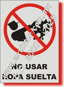 Se�alamiento de Seguridad e Higiene para NO USAR ROPA SUELTA