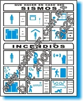 Sealamiento de Seguridad e Higiene para QUE HACER EN CASO DE SISMOS E INCENDIOS
